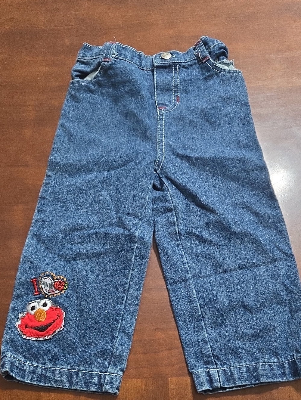 Vintage Sesame Street Jeans with Elmo Patch 24m
